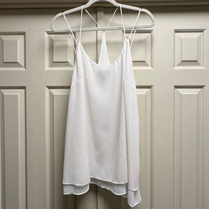 MOSSIMO Palest Pink & White Two Layer Spaghetti Strap Cami Tunic/Dress